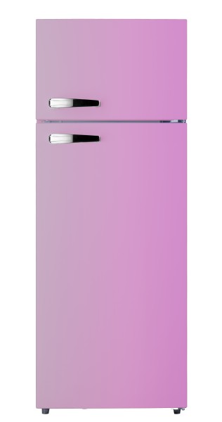 PKM GK210-2 SP RETRO Kühlgefrierkombination, 206 L, 143 cm, Pink